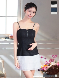 値下げ❣️【定価26400円】アンディ　セットアップ　キャバドレス　ネイビー　S 人気新商品アンディドレスネイビーMサイズ